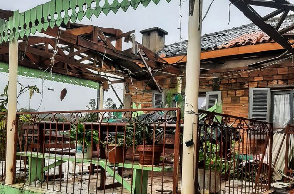Estragos provocados pelo ciclone extratropical que atingiu o Rio Grande do Sul. Foto: Defesa Civil/RS