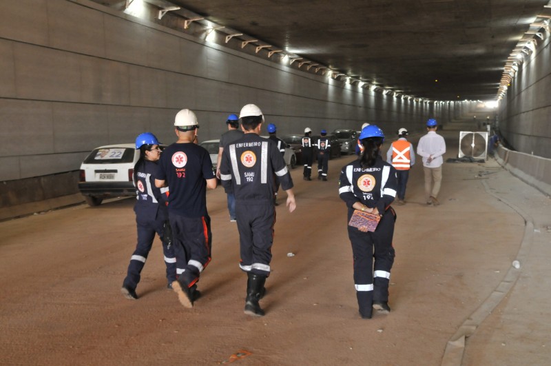 Equipe do Samu faz visita técnica ao Túnel de Taguatinga