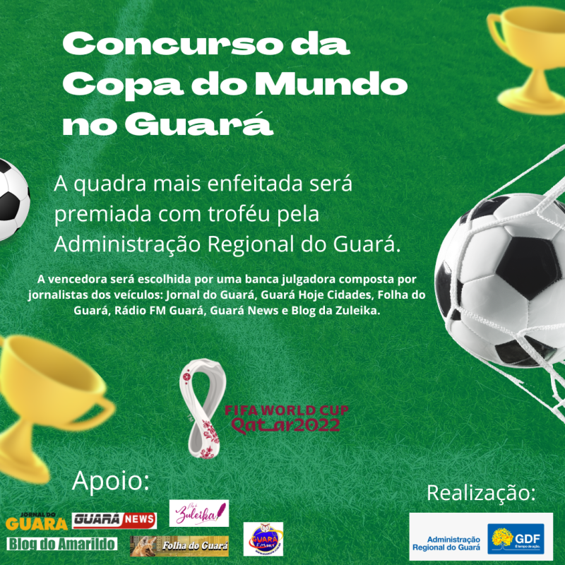 Concurso da Copa vai premiar quadra mais criativa no Guará