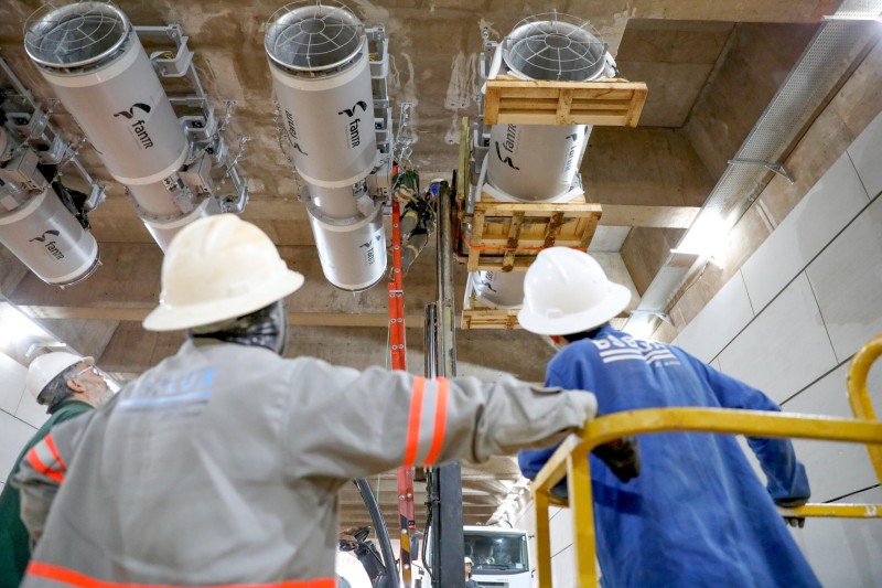 Ventiladores do Túnel de Taguatinga começam a ser instalados