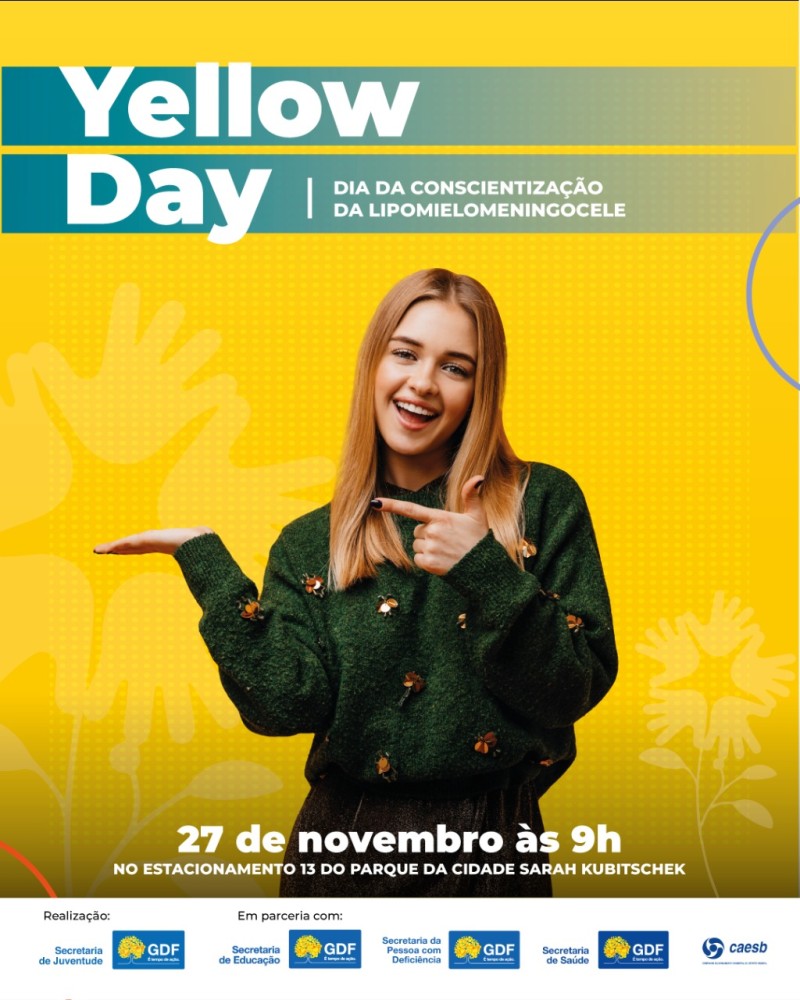 Vem aí o Yellow Day! Para conscientizar sobre a doença lipomielomeningocele