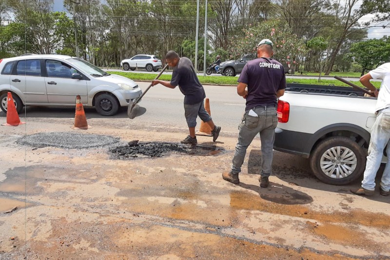 Reforma de vias do Sudoeste usou mais de oito toneladas de massa asfáltica