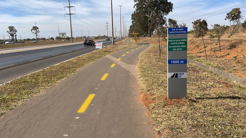Pista de corrida no Gama é reformada